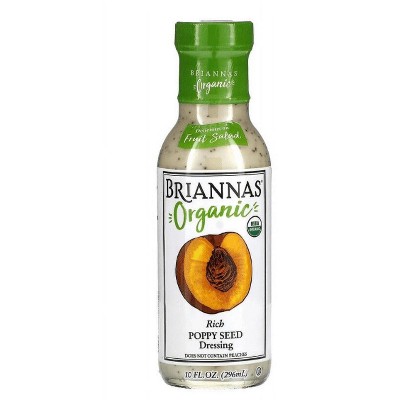 Briannas, Organic Rich Poppy Seed Dressing, 10 fl oz (Pack of 2)