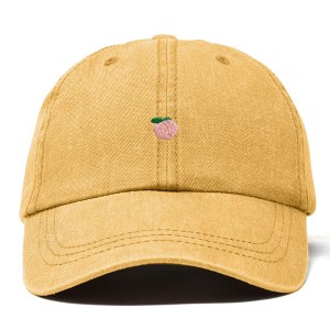Dalix Lil Peach Embroidered Cotton Summer Cute Outdoor Baseball Cap Dad Hat Womens - 1 of 4