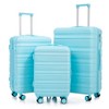Cesicia 20"/24"/28" 3Pcs ABS Spinner Wheel Luggage with Combination Lock - 3 of 4