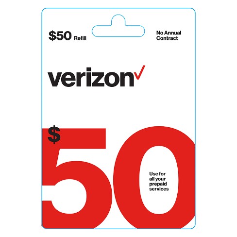 Verizon Wireless 50 Prepaid Refill Card Email Delivery Target
