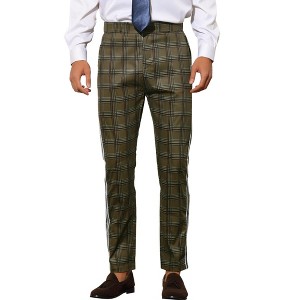 Lars Amadeus Men's Printed Pattern Slim Fit Dress Pants - 1 of 4