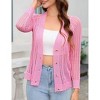 Clearlove Women's V Neck Button Down Knitwear Long Sleeve Soft Basic Knit Cardigan Sweater - 2 of 4