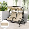 Aghana Digitals Beige Outdoor Swing Cushion Set of 2 with Tufted Back, Secure Ties, Soft Foam - 2 of 4