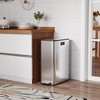 2 x 7.4Gal/28L Dual Step-On Kitchen Trash Can with Butterfly Lid, Step Trash Can with Dual Compartment Kitchen Garbage Can for Waste & Recycling Bins - 2 of 4