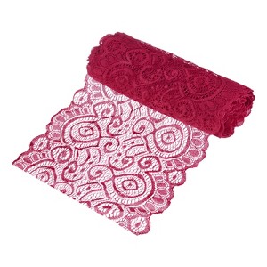 Unique Bargains Elastic Lace Fabric Ribbon Stretchy Trim Pattern for Bridal Wedding 1 Pc - 1 of 4