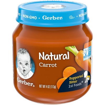 Gerber 1st Food Natural Glass Carrot Baby Meals - 4oz