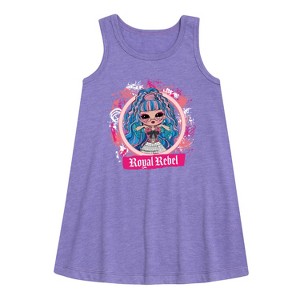 Girls' - LOL Surprise! - Royal Rebel Graphic Sleeveless Aline Dress - 1 of 3