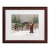 Trademark Fine Art - Mary Miller Veazie 'Santa With Horses' Matted Framed Art - 2 of 2