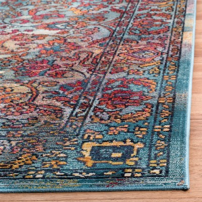 Light Blue Synthetic 9' x 12' Rectangular Easy Care Rug
