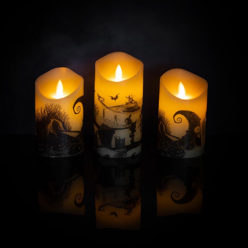 Ukonic Disney Nightmare Before Christmas LED Flickering Flameless Candles | Set of 3, 3 of 11