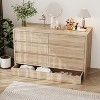 Hitow Vanity Storage Dresser Rolling 9-Drawer Chest Flip-Top Hidden Compartment Foot-Activated Drawer Bedroom Privacy Organizer for Bedroom & Vanity - 2 of 4
