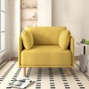 39" Modern Accent Chair, Upholstered Comfy Reading Armchair, Single Seat Sofa Chair With Pillow, Lounge Chair for Living Room Bedroom Balcony - 2 of 4