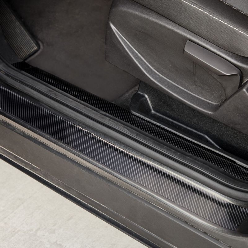 Stockroom Plus Universal Carbon Fiber Automotive Anti-Collision Strip, Door Sill Protector Edge Guard for Car Trunk, 1.2 in x 50 ft Black, 2 of 9