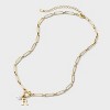 14K Gold Dipped Pearl Charm on Chain Initial Necklace - A New Day Gold - 3 of 4