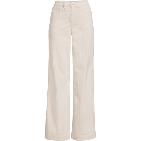 Cotton-corduroy high-rise wide-leg pants