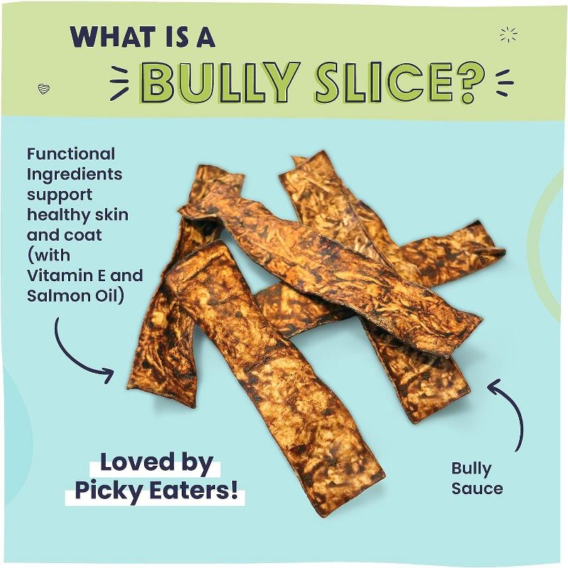 Pawstruck Natural Bully Slices Beef Hide Chews for Dogs - Made with No Artificial Ingredients - 1 lb. Bag, 3 of 8