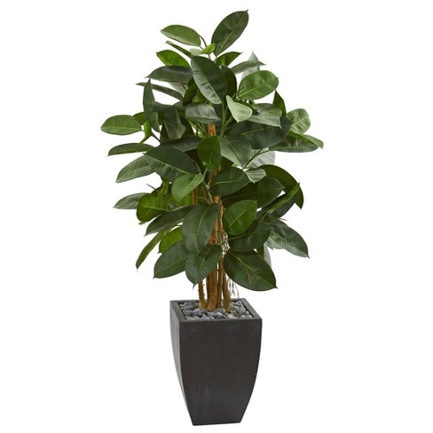 1pc Artificial Ficus Tree, 5ft Tall With Silk Leaves, Fake Moss, And Sturdy  Nursery Pot, For Indoor And Outdoor Home, Office, And Farmhouse Decor :  Target