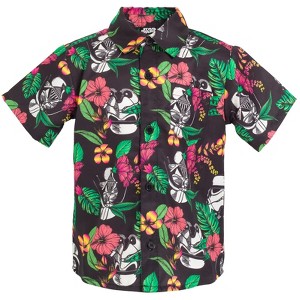Star Wars Stormtrooper Darth Vader Hawaiian Button Down Shirt Little Kid to Big Kid - 1 of 4