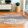 Gray and White Abstract Non Skid Area Rug - 2 of 4