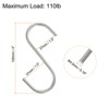 Unique Bargains High Manganese Steel Extra Long S Hooks and Hangers 4 Pcs - 2 of 4
