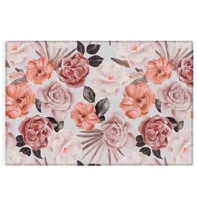 Marta Barragan Camarasa Terracotta Flowered Garden 5' X 7' Rug - Deny ...