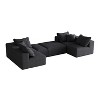 132'' L-Shaped Modular Sectional Sofa with Chenille Upholstery, 6-Piece Couch Set with Deep Cushions and Throw Pillows for Living Room and Bedroom - 2 of 4