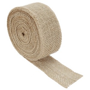 Unique Bargains DIY Crafts Party Decoration Soft Burlap Fabric Wired Ribbon - 1 of 4
