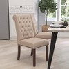 Merrick Lane Upholstered Parsons Chair with Nailhead Trim - 2 of 4