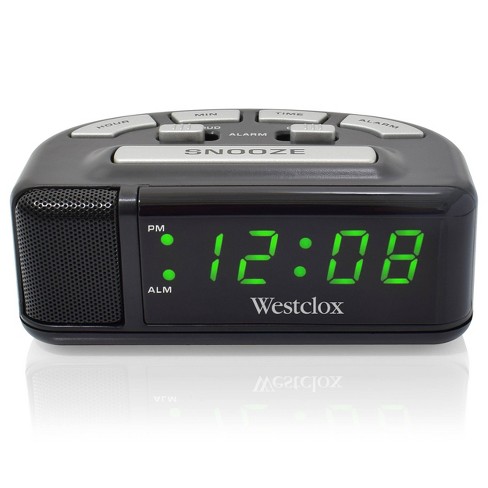 Digital Alarm Clock Black Westclox, How To Set The Time On A Westclox Alarm Clock