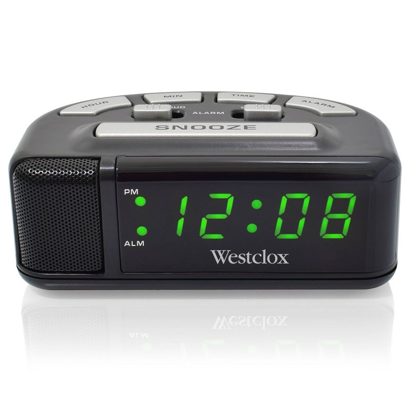 Digital Alarm Clock Black - Westclox, 1 of 8