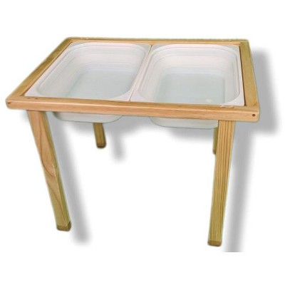 Cordia Pine Wood Activity Table and Chair Set with Chalkboard