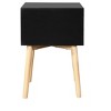 Sapphtopaz Night Stand with Drawers & Open Surface Save-Space Bedside Table with Sturdy Wood Legs Nightstand for Bedroom,Living Room - 3 of 4