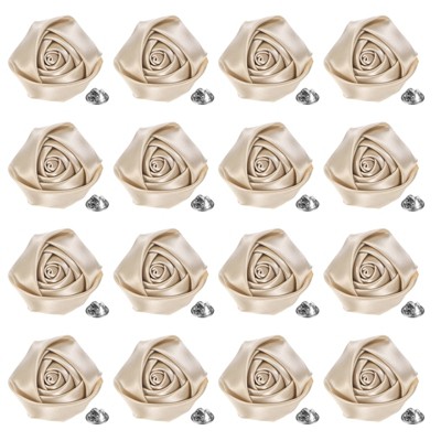 Unique Bargains Handmade Men Suits Formal Boutonnieres Wedding Corsage Lapel Pin Flower Brooch Butterfly Buckle 16 Pcs Khaki