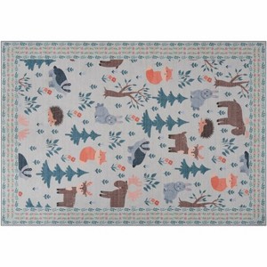 Fulvari Washable Area Rug Large Cream Colorful Boho Rugs Vintage Bedroom Rug Ultra-Thin Traditional Floral Carpet - 1 of 1