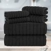 BAGOKIE 100% Turkish Cotton Corduroy Ribbed Bath Towels 6-Piece Set - 4 of 4