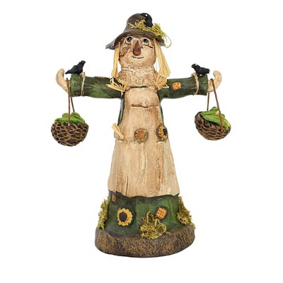 Charles Mcclenning 9.0" Harvesting Harriet Fall Thanksgiving Scarecrow  -  Decorative Figurines