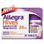 Allegra Adult Hives Relief Fexofenadine 180mg Tablets - 30ct