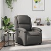 VidaXL Manual Recliner Chair with Adjustable Back/Footrest, Gray Faux Leather Reclining Sofa for Ultimate Comfort - 2 of 4