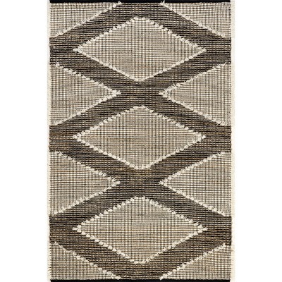 Nuloom Manda Geometric Cotton Blend Fringe Indoor Area Rug, 5' X 8 ...