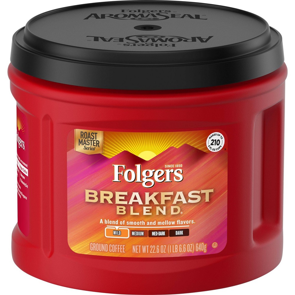 Folgers Breakfast Blend Light Roast Coffee 22.6oz