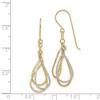 Black Bow Jewelry Two Tone Diamond Cut Triple Teardrop Dangle Earrings in 14k Gold - 4 of 4