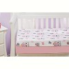 Everyday Kids 2-Pack Fitted Girls Crib Sheets, Soft Microfiber, Fits 28"x52" Mattress, Breathable Baby Nursery Sheets - Sweet Owls/Pink - 2 of 4