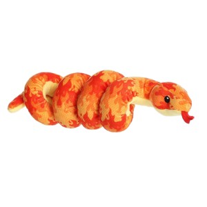 Aurora Small Wrist Wranglers Fiery Inferno Snake Snake Playful Stuffed Animal Orange 8" - 1 of 4