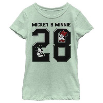 Girl's Disney Mickey & Minnie Jersey T-Shirt