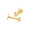 Pure Collection by Ross-Simons 14kt Yellow Gold Ball Flat-Back Stud Earrings - 3 of 4