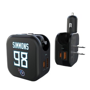 NFL Tennessee Titans Players Game Tactic 18-Watt 2 in 1 USB A/C Charger - 1 of 3