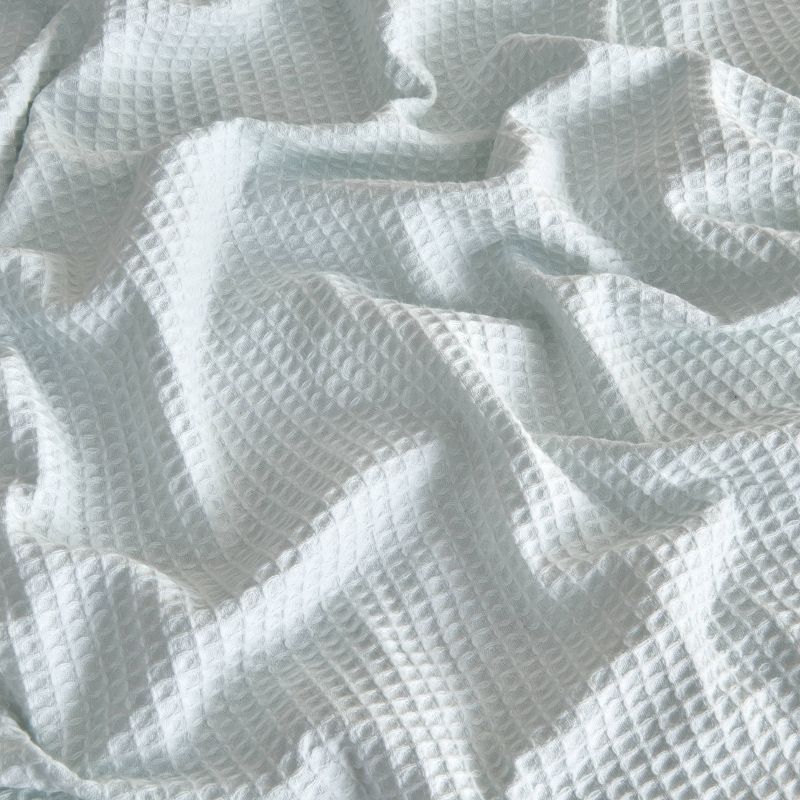 50"x60" Cotton Waffle Knit Throw Blanket - Isla Jade, 3 of 7