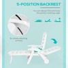 PAGED Folding Camping Chairs Chaise Lounge Chairs for Adults with Wheels 5 Level Adjustable Backrestfor Camping, Garden, Balcony, Patio - 3 of 4