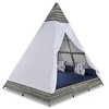 Outdoor Wicker Canopy Daybed,Patio Sunbed with Cushion And Triangle Tent Frame,All Weather Wicker Swimming Pool Daybed-Cuddlewood - 3 of 4