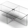 16' Cosmopolitan Clear Glass Coffee Table - Henn&Hart - 4 of 4